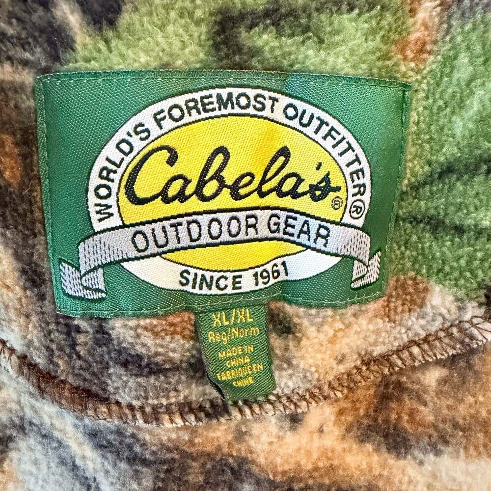 Cabela's Men's Size XL High Pile Fleece Full Zip Camo Hunting Jacket - Picture 7 of 8
